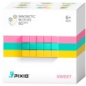 Pixio Sweet 60 klocki magnetyczne żółte różowe turkusowe 6+