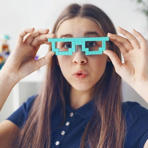 Pixio Sweet 60 klocki magnetyczne żółte różowe turkusowe 6+