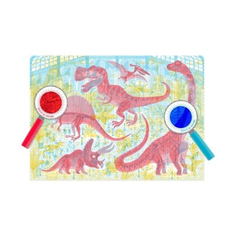 Puzzle edukacyjne Odkryj Dinozaury 200 el. z lupami - Londji 8+