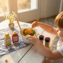 Drewniane zabawki kuchenne zestaw sałatkowy 22 el. - Kabi 3+