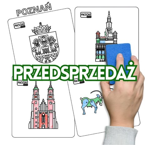 Karty suchościeralne POZNAŃ zestaw 15 szt.