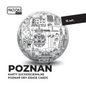 Karty suchościeralne POZNAŃ zestaw 15 szt.