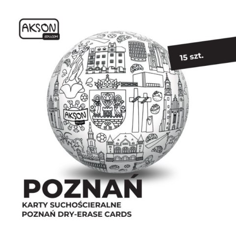 Karty suchościeralne POZNAŃ zestaw 15 szt.