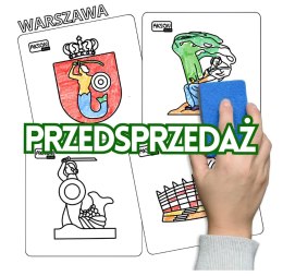 Karty suchościeralne WARSZAWA zestaw 15 szt.
