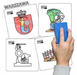 Karty suchościeralne WARSZAWA zestaw 15 szt.