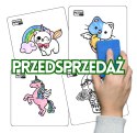 Karty suchościeralne do zabaw JEDNOROŻCE zestaw 20 szt.
