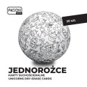 Karty suchościeralne do zabaw JEDNOROŻCE zestaw 20 szt.