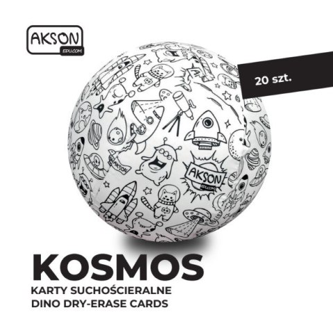 Karty suchościeralne do zabaw KOSMOS zestaw 20 szt.