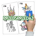 Karty suchościeralne do zabaw WRÓŻKI zestaw 20 szt.
