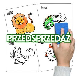 Karty suchościeralne do zabaw ZWIERZĄTKA zestaw 20 szt.