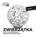 Karty suchościeralne do zabaw ZWIERZĄTKA zestaw 20 szt.