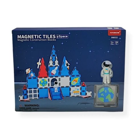 Klocki magnetyczne Kosmos 39 el. z astronautami - X-Bida 3+