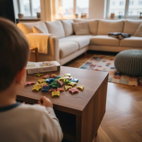 Klocki magnetyczne dla dzieci mini 42 el. - Magnetic Mini Tiles 3+