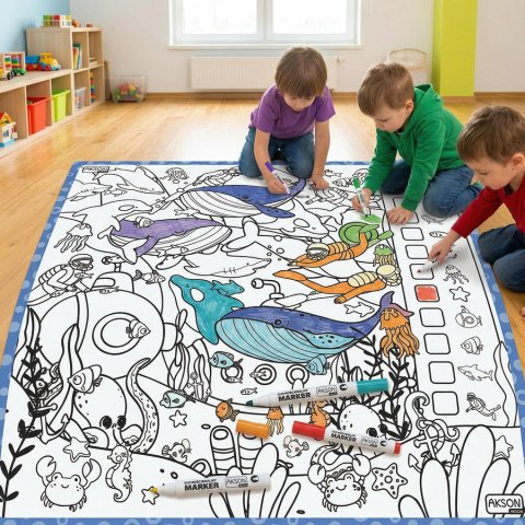 Mata suchościeralna Podwodny Świat 100x100 cm Przedsprzedaż NIŻSZA CENA