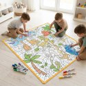 Mata suchościeralna matematyczna Dinozaury 100x100 cm Przedsprzedaż NIŻSZA CENA