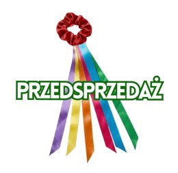 Wstążki do tańca 50 cm na rękę z opaską czerwoną 1 szt.