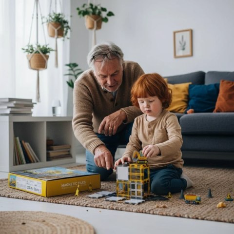 Klocki magnetyczne plac budowy 31 elementów - Magnetic Tiles 3+