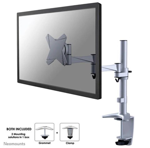 Uchwyt do ekranów Neomounts FPMA-D1330SILVER biurkowy 10"-30" max VESA 100x100 max 9 kg Silver
