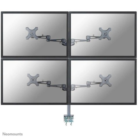 Uchwyt do ekranów Neomounts FPMA-D935D4 biurkowy 10"-27" max VESA 100x100 max 6 kg Silver