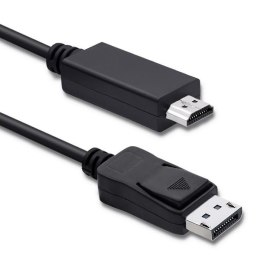 Kabel Qoltec DisplayPort v1.2 męski | HDMI męski | 5K | 1m