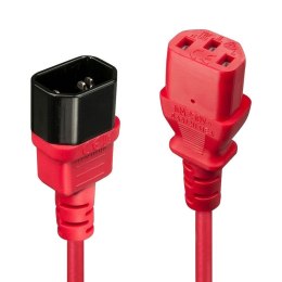 Przedłużacz kabla zasilającego LINDY C14 - C13 2m Red