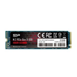 Dysk SSD Silicon Power A80 512GB M.2 2280 PCIe Gen3x4 NVMe (3400/3000 MB/s)
