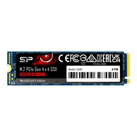 Dysk SSD Silicon Power UD85 4TB M.2 PCIe Gen4x4 NVMe 1.4 3600/2800 MB/s