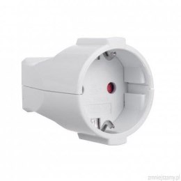 Gniazdo proste 230V na kabel schuko z uziemieniem Maclean MCE332, typ F 16A, 250V białe