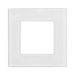 Ramka szklana Maclean MCE730W pojedyncza, biała, 86x86mm