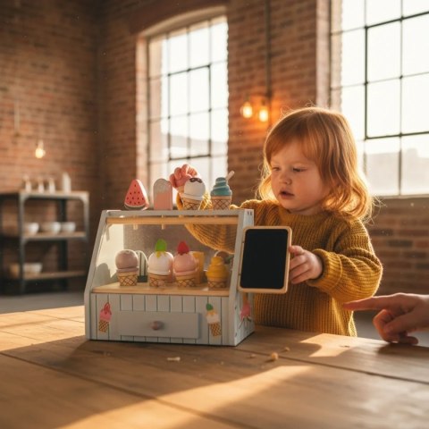 Drewniana lodziarnia z akcesoriami dla dzieci - Kabi 3+