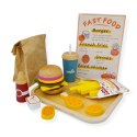 Drewniany zestaw fast food burger z akcesoriami - Kabi 3+