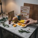 Drewniany zestaw fast food burger z akcesoriami - Kabi 3+
