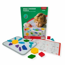 Klocki magnetyczne Tangram 20 el. układanka - z tablicą 3+