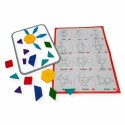 Klocki magnetyczne Tangram 20 el. układanka - z tablicą 3+