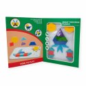 Klocki magnetyczne Tangram 20 el. układanka - z tablicą 3+
