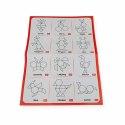 Klocki magnetyczne Tangram 20 el. układanka - z tablicą 3+