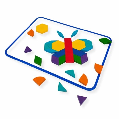 Klocki magnetyczne tangram 35 elementów geometrycznych dla dzieci od 3 lat