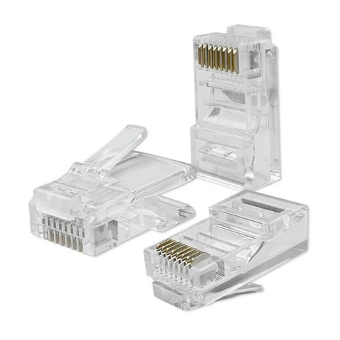 Wtyk QOLTEC złącze modularne RJ45 | CAT6 | UTP | Pozłacane styki | 100 sztuk