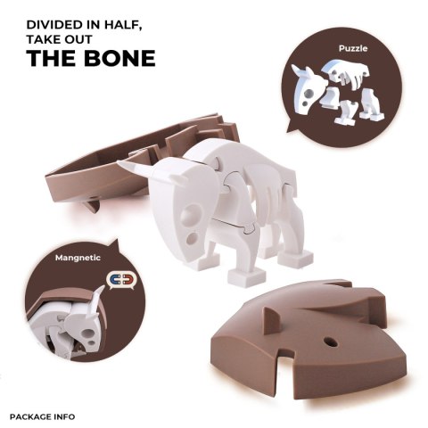 Figurki magnetyczne 3D Half Toys - Rodzina safari Impala i Gnu