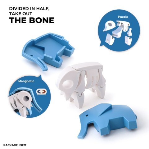 Figurki magnetyczne 3D safari Lew i Słoń - Half Toys 3+