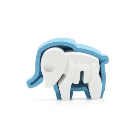 Figurki magnetyczne 3D safari Lew i Słoń - Half Toys 3+
