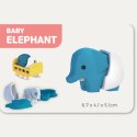 Figurki magnetyczne 3D safari Lew i Słoń - Half Toys 3+