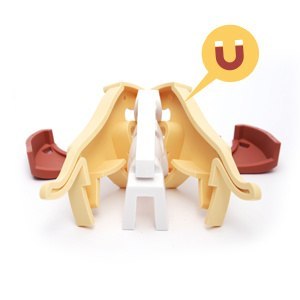 Figurki magnetyczne 3D safari Lew i Słoń - Half Toys 3+