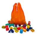 Klocki drewniane miasto sorter 100 elementów - Kabi 3+