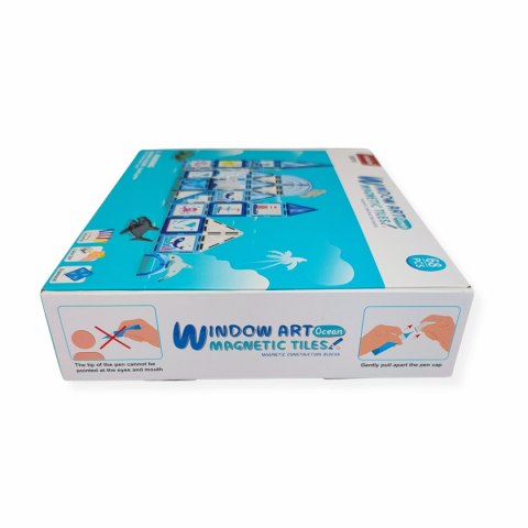 Klocki magnetyczne Ocean 68 el. DIY kolorowanki - 3+