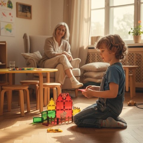Klocki magnetyczne farma 26 el. - Magnetic Tiles 3+