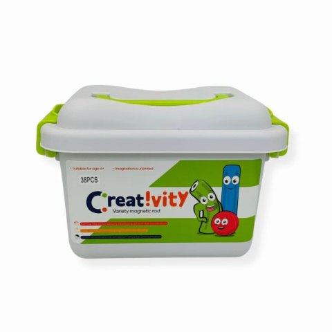 Klocki magnetyczne pałeczki i kulki 38 el. - CreatiViti 3+
