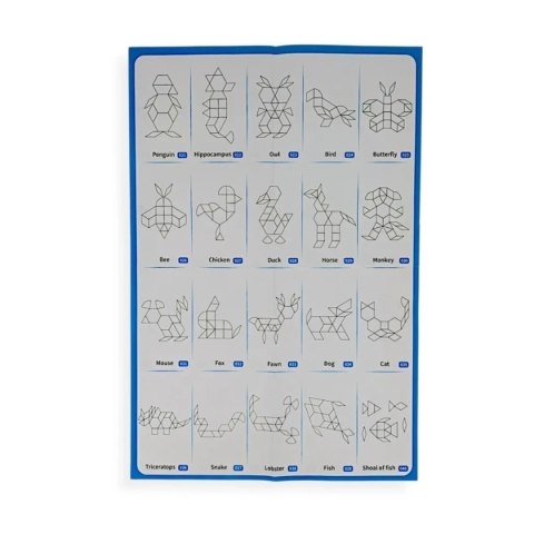 Klocki magnetyczne tangram 35 elementów geometrycznych dla dzieci od 3 lat