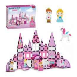 Klocki magnetyczne zamek księżniczki 58 el. - Magnetic Tiles 3+