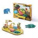 Magnetyczne zwierzaki Half Toys safari puzzle 3D - figurki 3+
